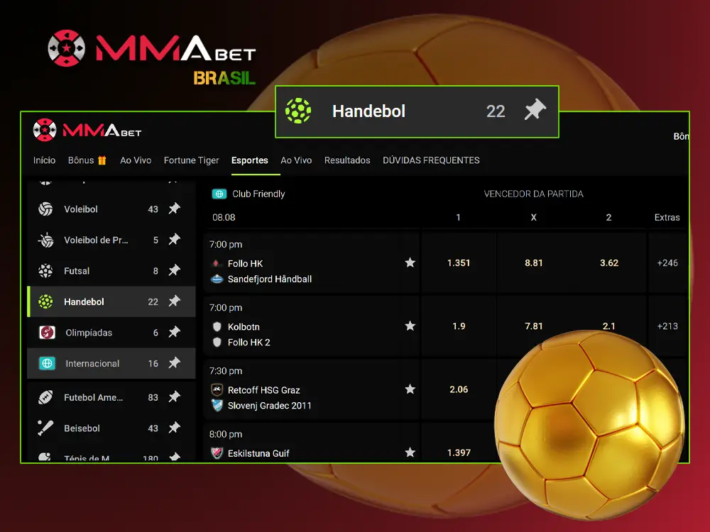 Mercados de Apostas em Handebol