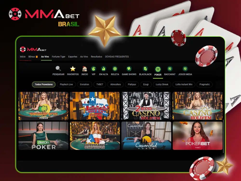 Os jogos de poker na Mmabet