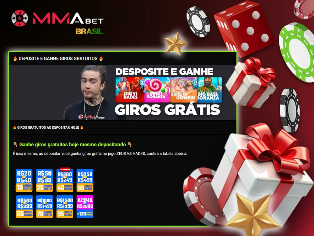 Mmabet Casino - bônus inicial de 100% de rodadas grátis no cassino